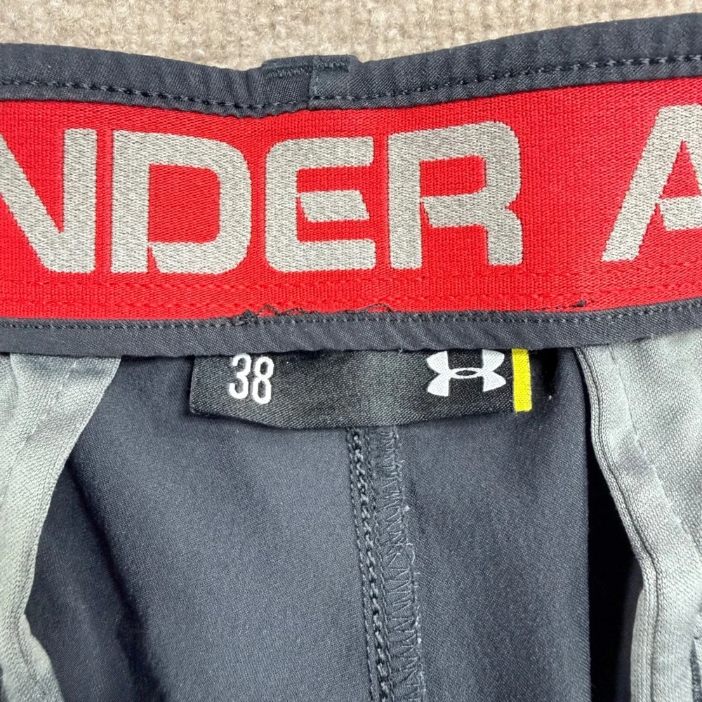 Under Armour Mens Golf Shorts Gray Size 38 Performance Flat Front Athletic